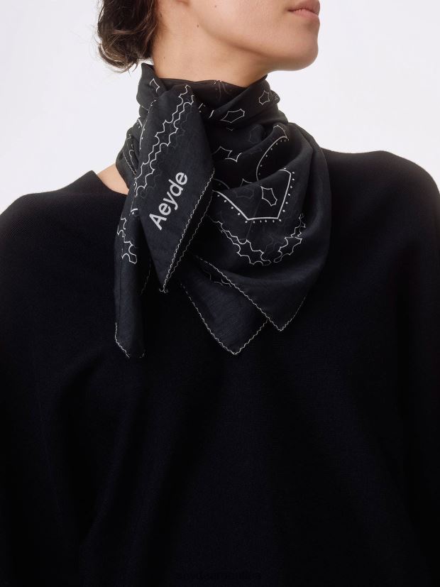accesorio Aeyde Dallas algodón/seda negro 84XPRH303