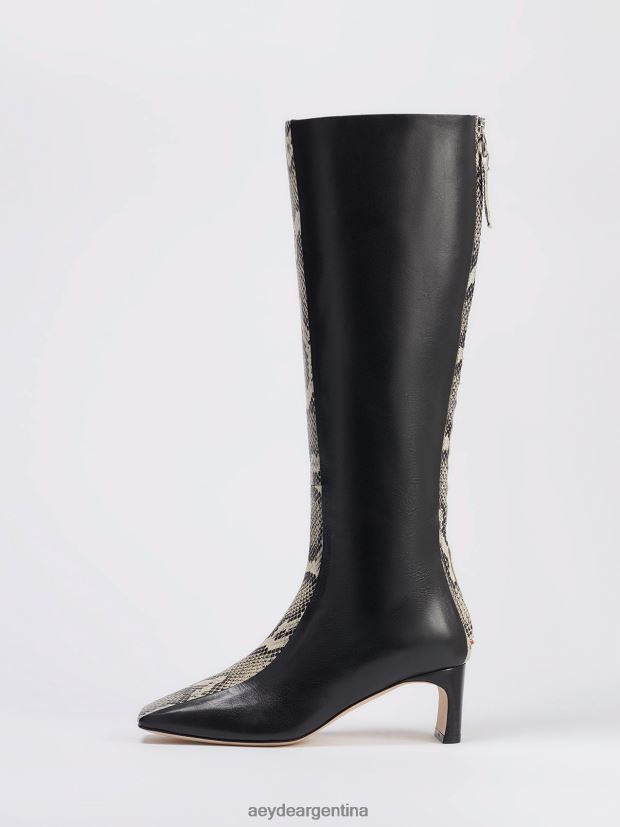 calzado Aeyde Morgana negro/crema becerro/serpiente 84XPRH113