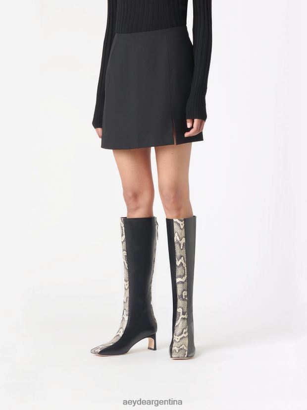 calzado Aeyde Morgana negro/crema becerro/serpiente 84XPRH113