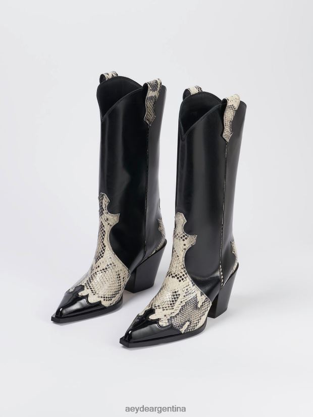 calzado Aeyde ariel negro/crema becerro/serpiente 84XPRH263