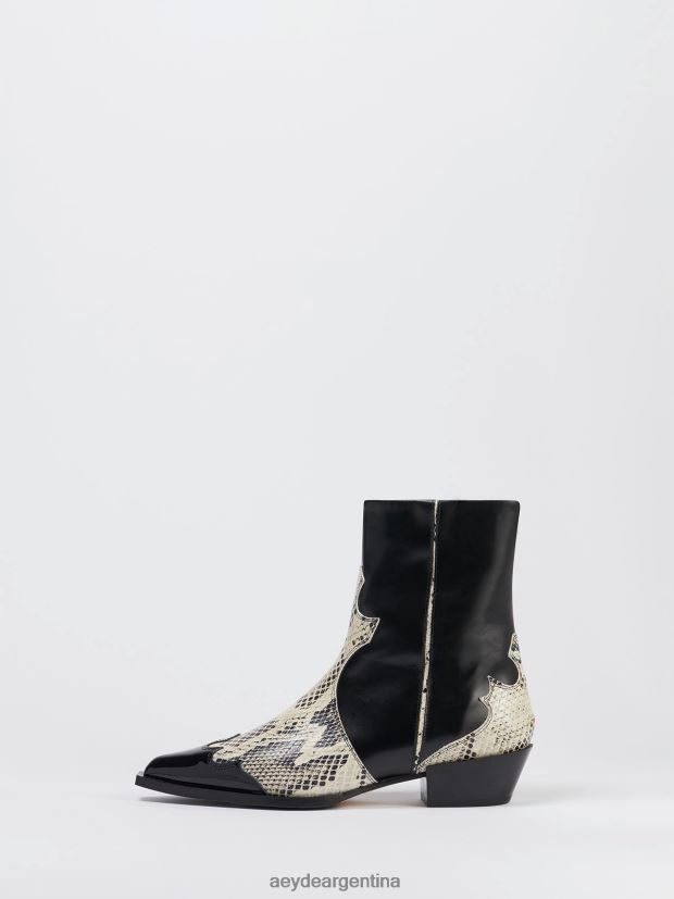 calzado Aeyde hester negro/crema becerro/serpiente 84XPRH256