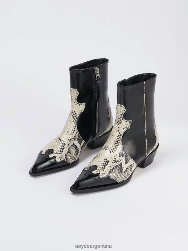 calzado Aeyde hester negro/crema becerro/serpiente 84XPRH256