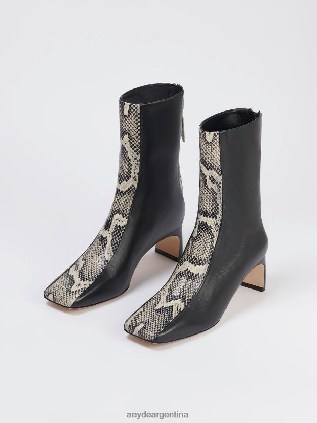 calzado Aeyde manu negro/crema becerro/serpiente 84XPRH111