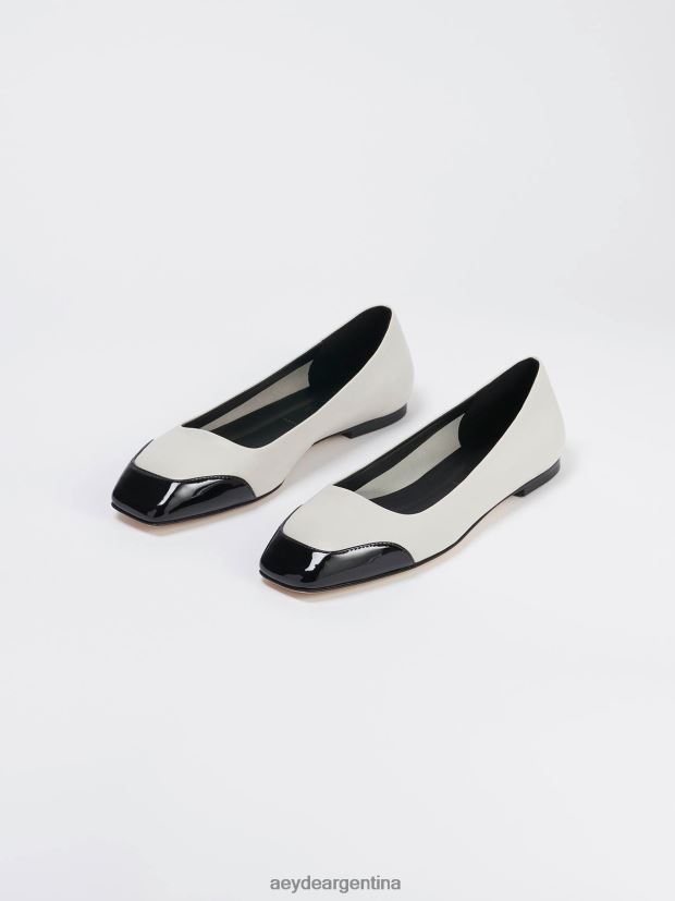 calzado Aeyde iris tiza/napa negra/charol 84XPRH185